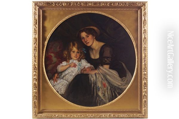 Mother And Child Oil Painting by Maurice Greiffenhagen