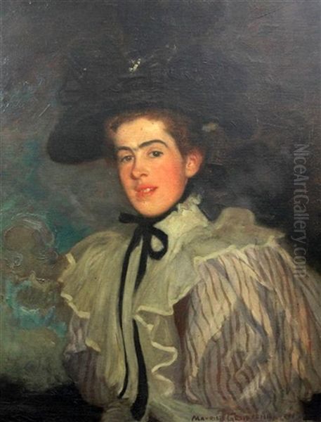 Portrait Of Miss Somers Oil Painting by Maurice Greiffenhagen