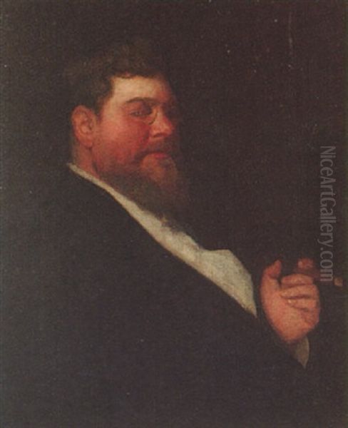 Portrait Of J.w. Latham Oil Painting by Maurice Greiffenhagen