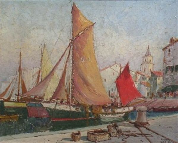 Falmouth (+ Another; Pair) Oil Painting by James Greig