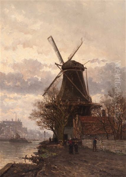 Mill De Victor Oil Painting by Johan Conrad Greive