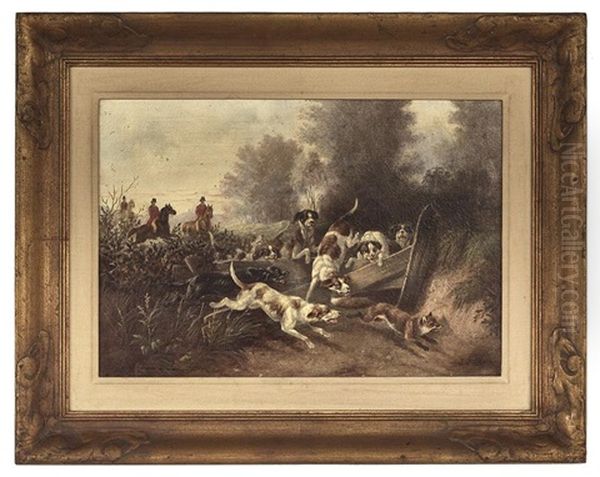 The Fox Hunt Oil Painting by Johanna Grell