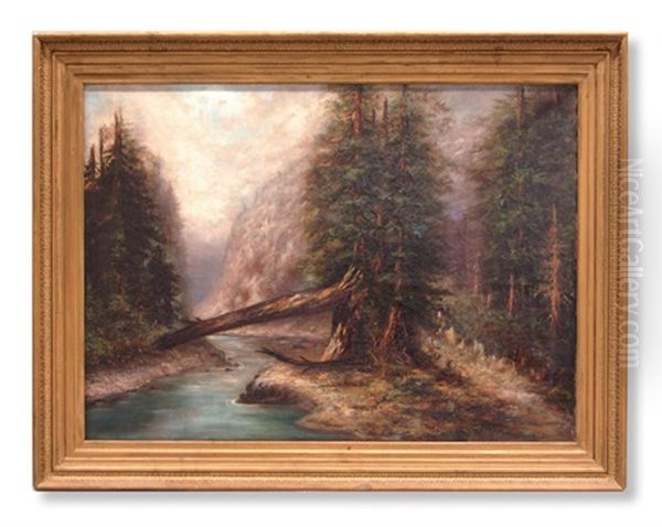 Redwoods Oil Painting by Deidrich Henry Gremke