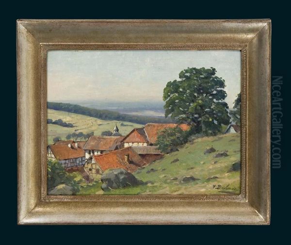 Aus Michelbach-vogelsberg In Hessen Oil Painting by Hermann Bahner