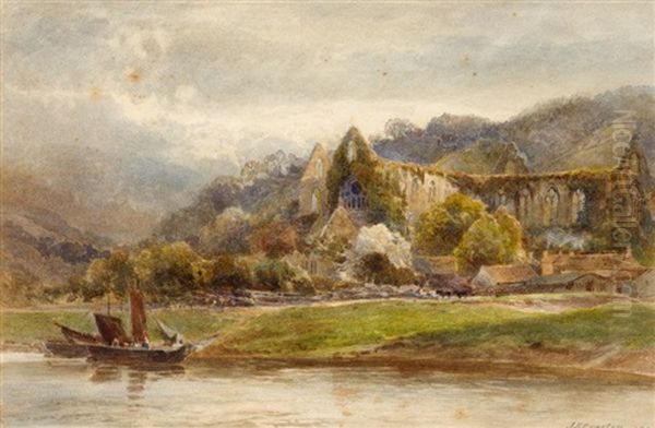 Tintern Abbey Oil Painting by James Stephen Gresley