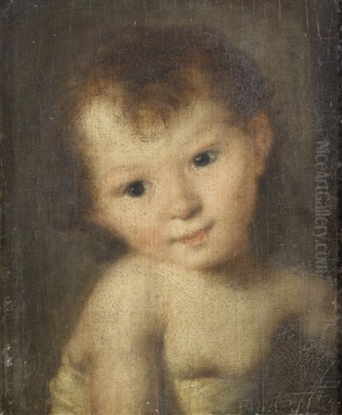 Portrait Of A Young Child Oil Painting by Gabriel (Gaspard) Gresly