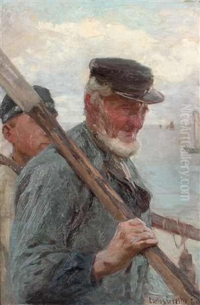 Heimkehr Vom Fischfang Oil Painting by Carlos Grethe