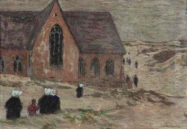 Kirche In Der Dune Oil Painting by Carlos Grethe