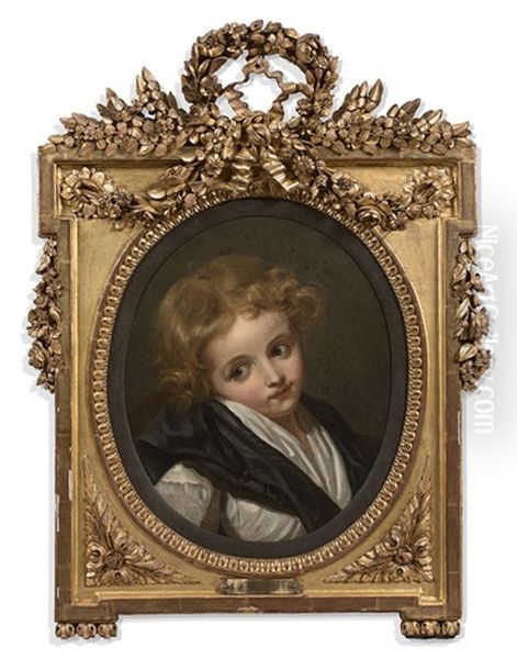 Enfant En Buste Oil Painting by Jean Baptiste Greuze