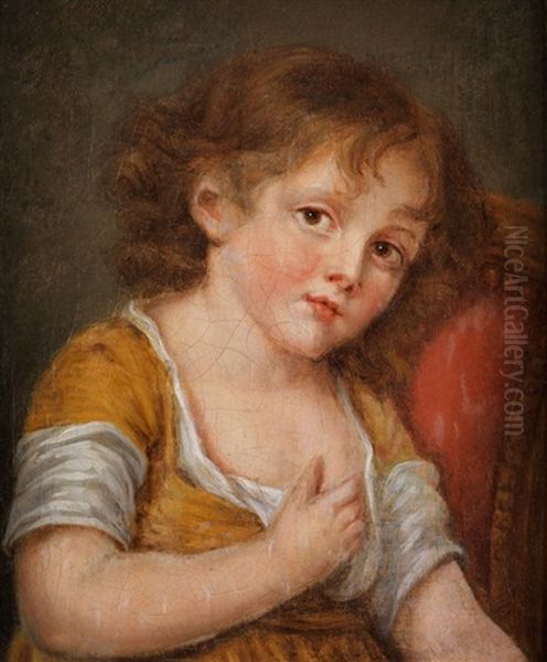 Portrait Eines Madchens Oil Painting by Jean Baptiste Greuze