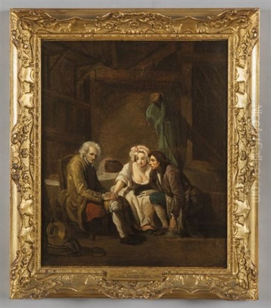 Figure In Un Interno Oil Painting by Jean Baptiste Greuze