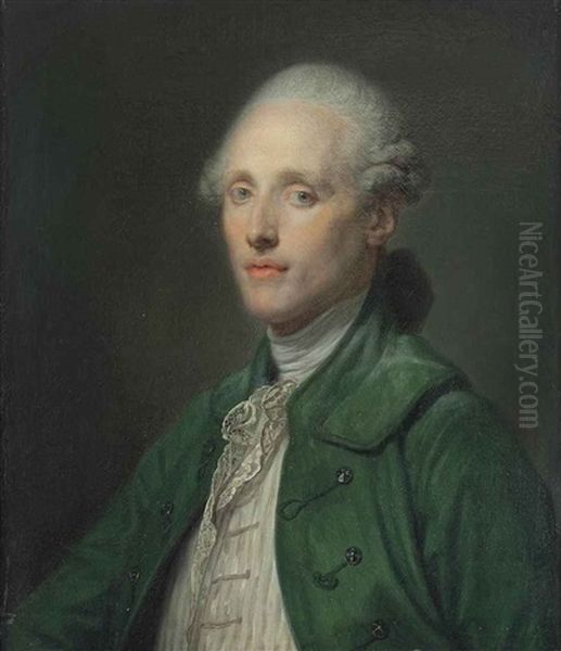 Portrait Of Jean Antoine Hubert Vassal De Saint-hubert Oil Painting by Jean Baptiste Greuze