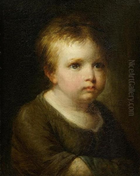 Kinderportrat Oil Painting by Jean Baptiste Greuze