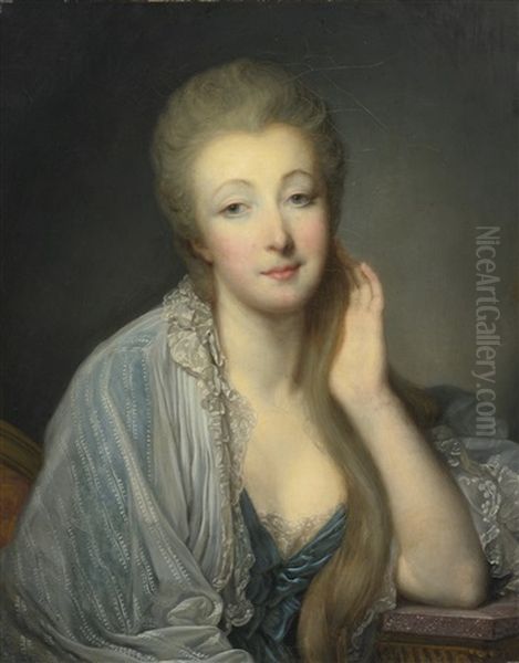 Portrait Of The Comtesse Du Barry Oil Painting by Jean Baptiste Greuze