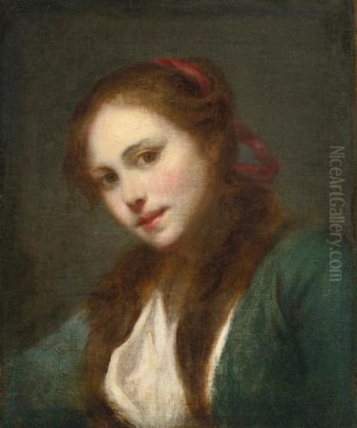 La Polonaise (a Polish Beauty) Oil Painting by Jean Baptiste Greuze