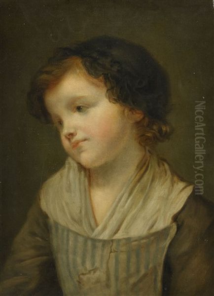 Sittande Flicka Oil Painting by Jean Baptiste Greuze