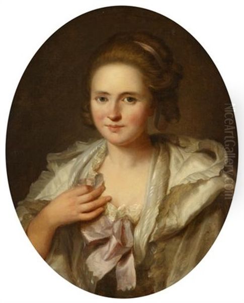 Portrait Of A Lady Oil Painting by Jean Baptiste Greuze