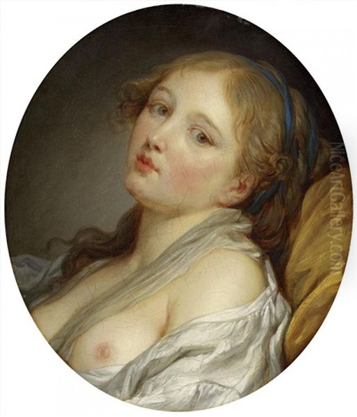 Die Traumende Oil Painting by Jean Baptiste Greuze