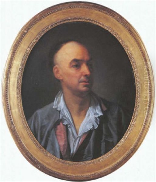 Portrait De Denis Diderot Oil Painting by Jean Baptiste Greuze