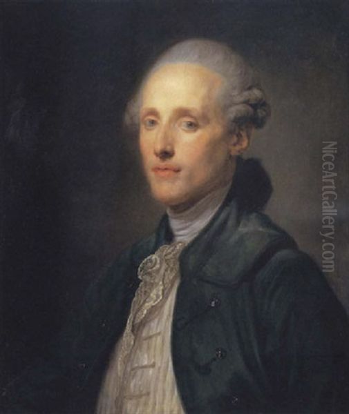 Portrait Of Jean Antoine Hubert Vassal De Saint-hubert Oil Painting by Jean Baptiste Greuze