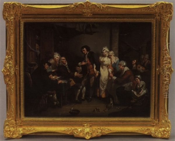 Marriage Of A Village Bride Oil Painting by Jean Baptiste Greuze