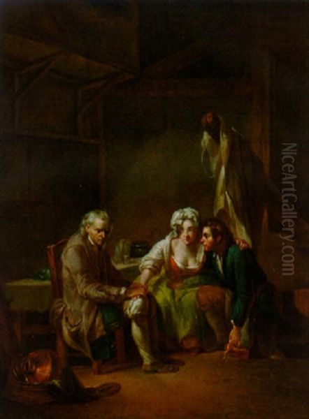 L'aveugle Trompe Oil Painting by Jean Baptiste Greuze