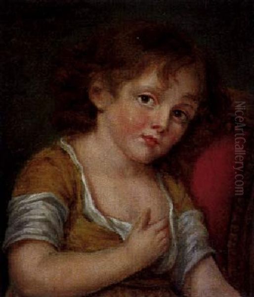 Kleines Madchen Oil Painting by Jean Baptiste Greuze