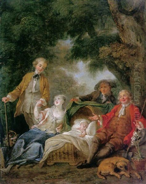 Die Drei Lebensalter Oil Painting by Jean Baptiste Greuze