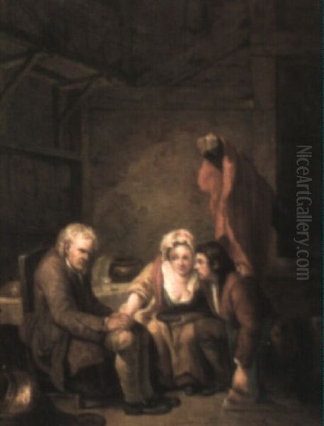 The Blind Father Oil Painting by Jean Baptiste Greuze