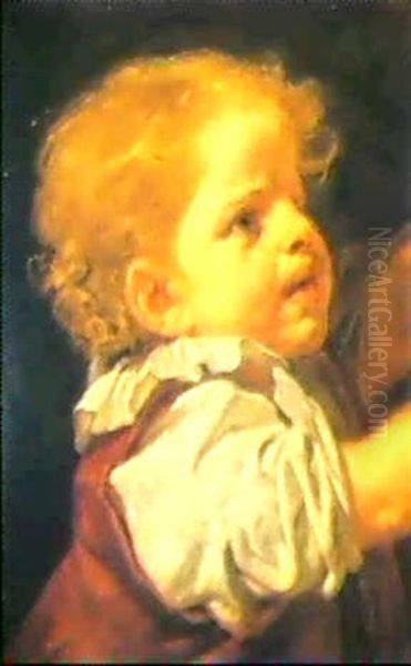 Study Of A Child Oil Painting by Jean Baptiste Greuze