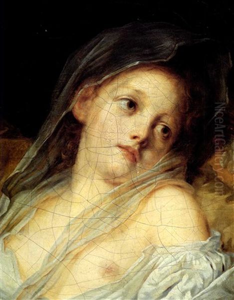 La Reveuse. Correction: In Written Communication Anita      Brookner States She Believes This Painting To Be By Greuze. Oil Painting by Jean Baptiste Greuze