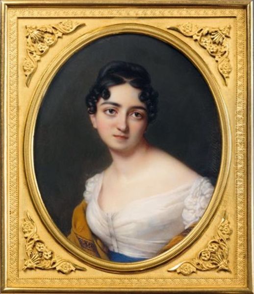 Portrait De Mademoiselle Delie Oil Painting by Pierre-Louis (Henri) Grevedon