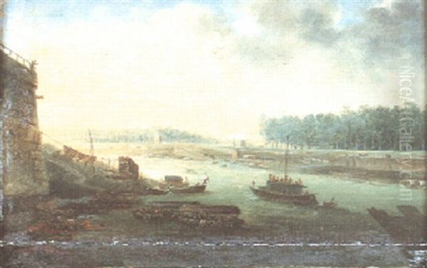 Le Quai De La Conference Oil Painting by Jan van Grevenbroeck the Younger