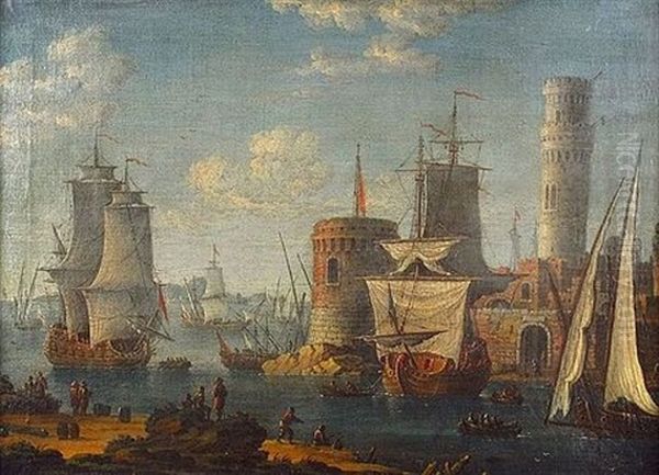 Paysages Portuaires (2 Works) by Orazio Grevenbroeck