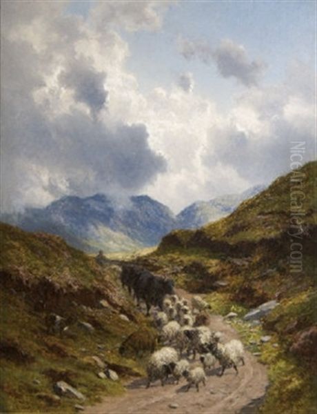 The Way Home (mountain Landscape) by Alfred Grey