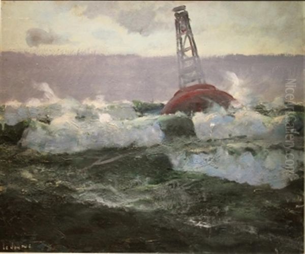 Stormy Sea Oil Painting by James, R.H.A. Grey