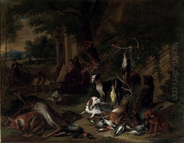 The Spoils Of The Hunt Oil Painting by Adriaen Greyff