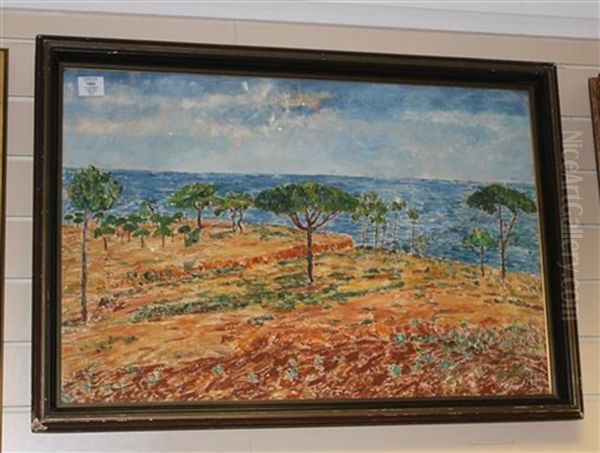 Mediterranean Landscape Oil Painting by Charles Edward Gribbon