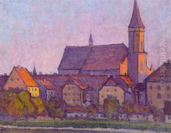 Ansicht Von Regensburg Oil Painting by Ludwig Grieb