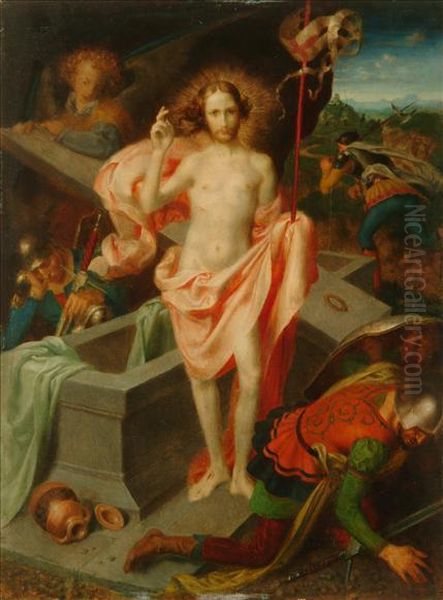 The Resurrection Oil Painting by Theodor Baierl