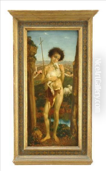 Saint John The Baptist Oil Painting by Theodor Baierl