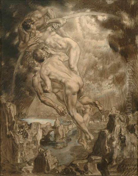 At The Last Judgement Oil Painting by Theodor Baierl