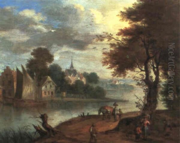 Paysage De La Vallee Du Rhin by Jan Griffier the Elder