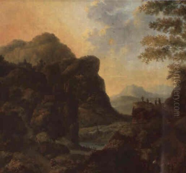 Vue De La Vallee Du Rhin Oil Painting by Robert Griffier