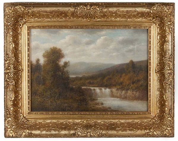 River Landscape Oil Painting by Thomas Bailey Griffin