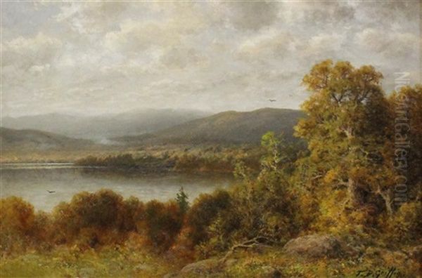 River Landscape Oil Painting by Thomas Bailey Griffin