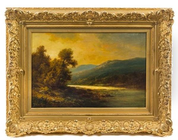 Mountainous Landscape Oil Painting by Thomas Bailey Griffin