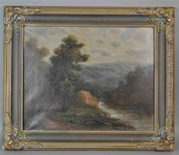 A Mountain Landscape With Stream Oil Painting by Thomas Bailey Griffin