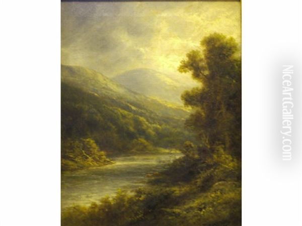 In The Adirondack Mts Oil Painting by Thomas Bailey Griffin