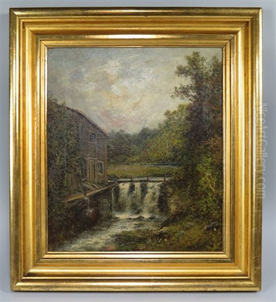 Landscape With Mill And Falls Oil Painting by Thomas Bailey Griffin